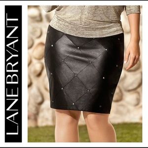 Studded leather skirt